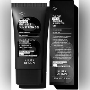 ALLIES OF SKIN The One SPF 50 Invisible Sunscreen Gel 1.7 fl oz/50ml NWT